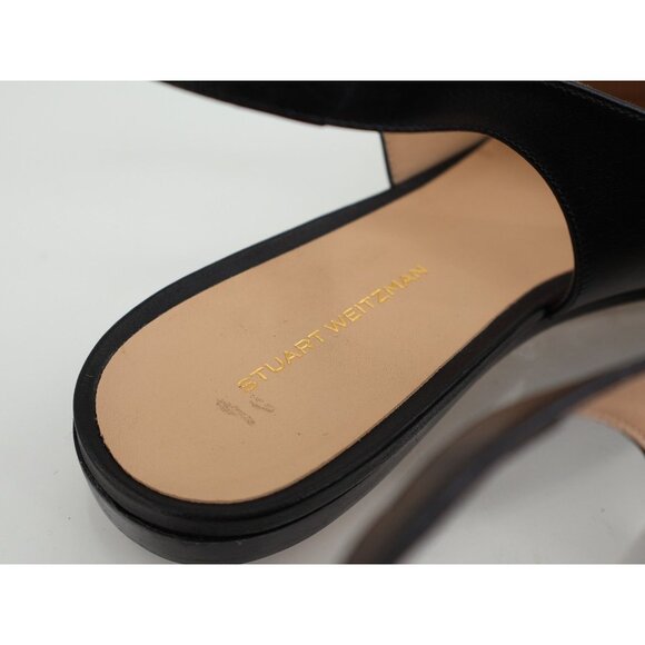 Stuart Weitzman Ryder Flat Women Size 9 Black Leather Slingback Loafers Pointed - Picture 12 of 14